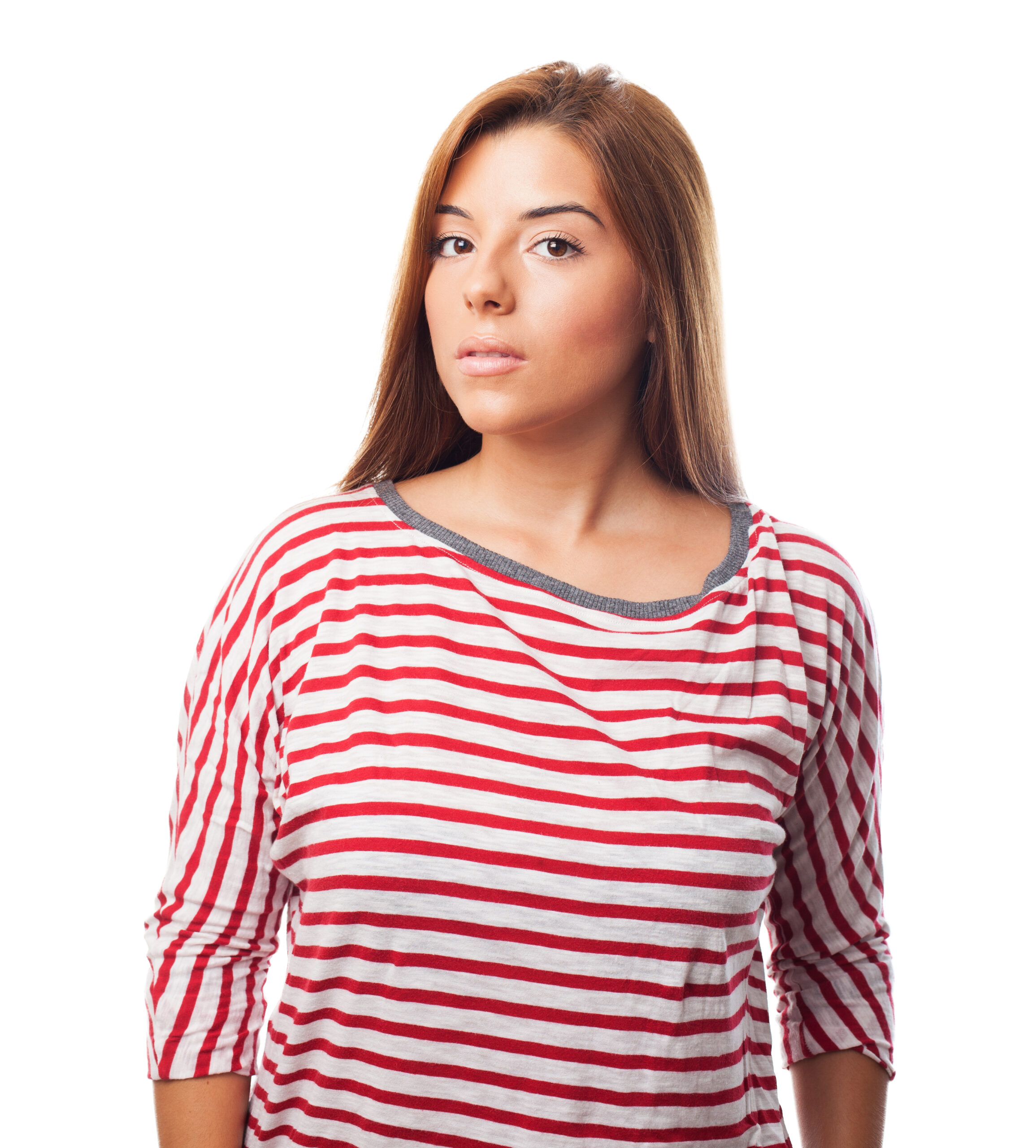 portrait of a young woman looking at front